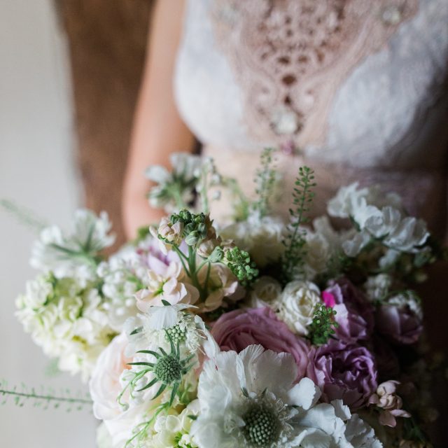 Bride's bouquet at a wedding at the Kingstone Estate in Devon. Alice and Tarquin planned their wedding with Jenny Wren, Wedding planner in Devon and Cornwall