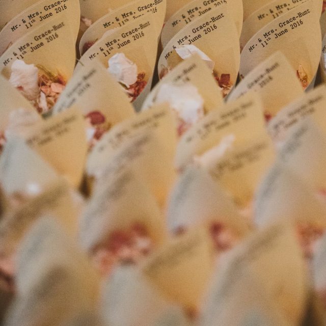 Wedding favours at the Fowey Hall Hotel in Cornwall. Plan your wedding like Victoria and Marcus did with Cornwall Wedding Planner Jenny Wren.