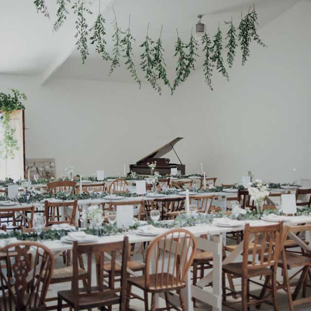 Complete table settings at styled wedding shoot at Camel Studio, Cornwall